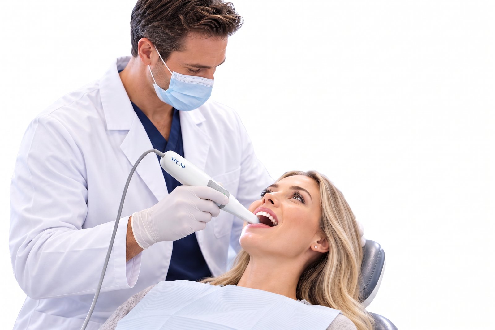 Dentist scanning a patient with the TPC 3D Rapid 5